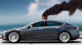 Tesla elektromobiļa CO2 izmeši